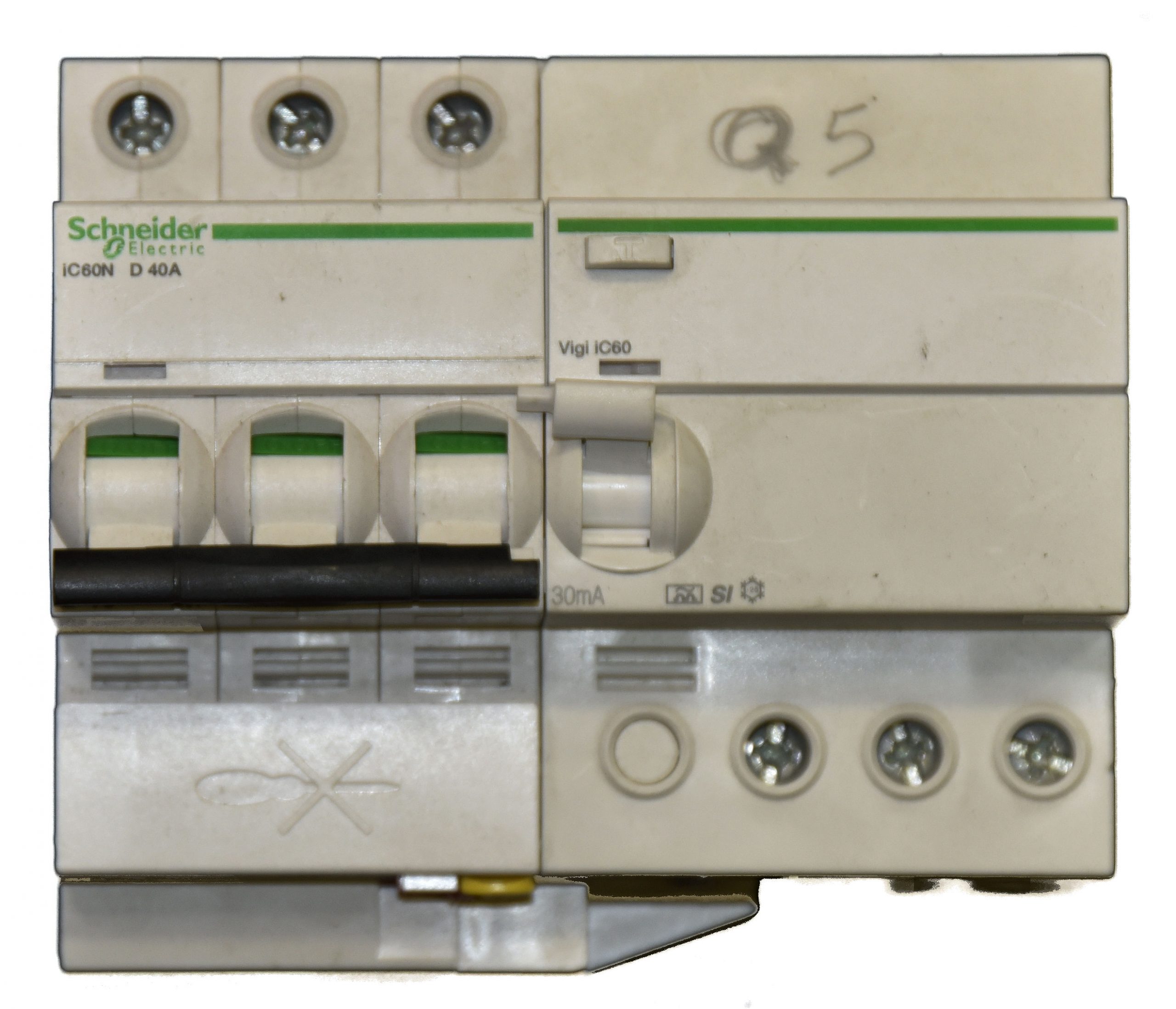 Bloc Add-On Vigi IC60 Schneider Electric - Protection Fuite à La Terre 40A, 30mA - Type A - Facile à Installer