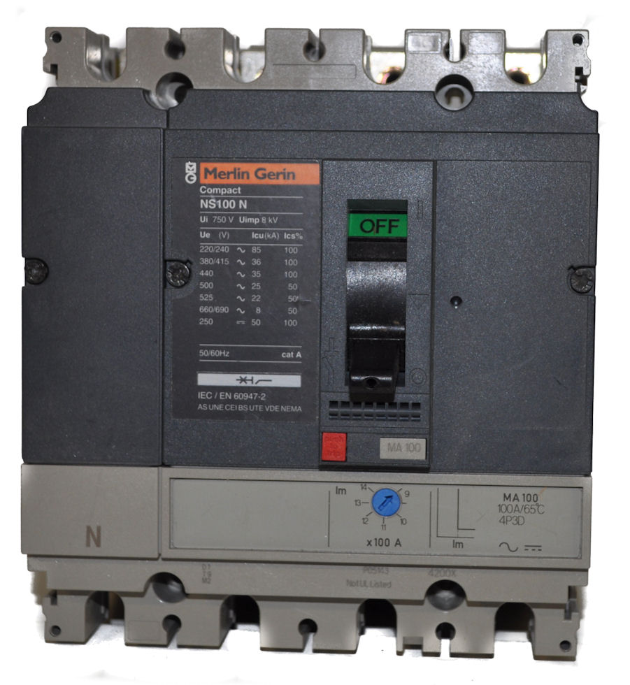 27319 | Merlin Gerin | Circuit Breaker, NC100H D80A, 80 A